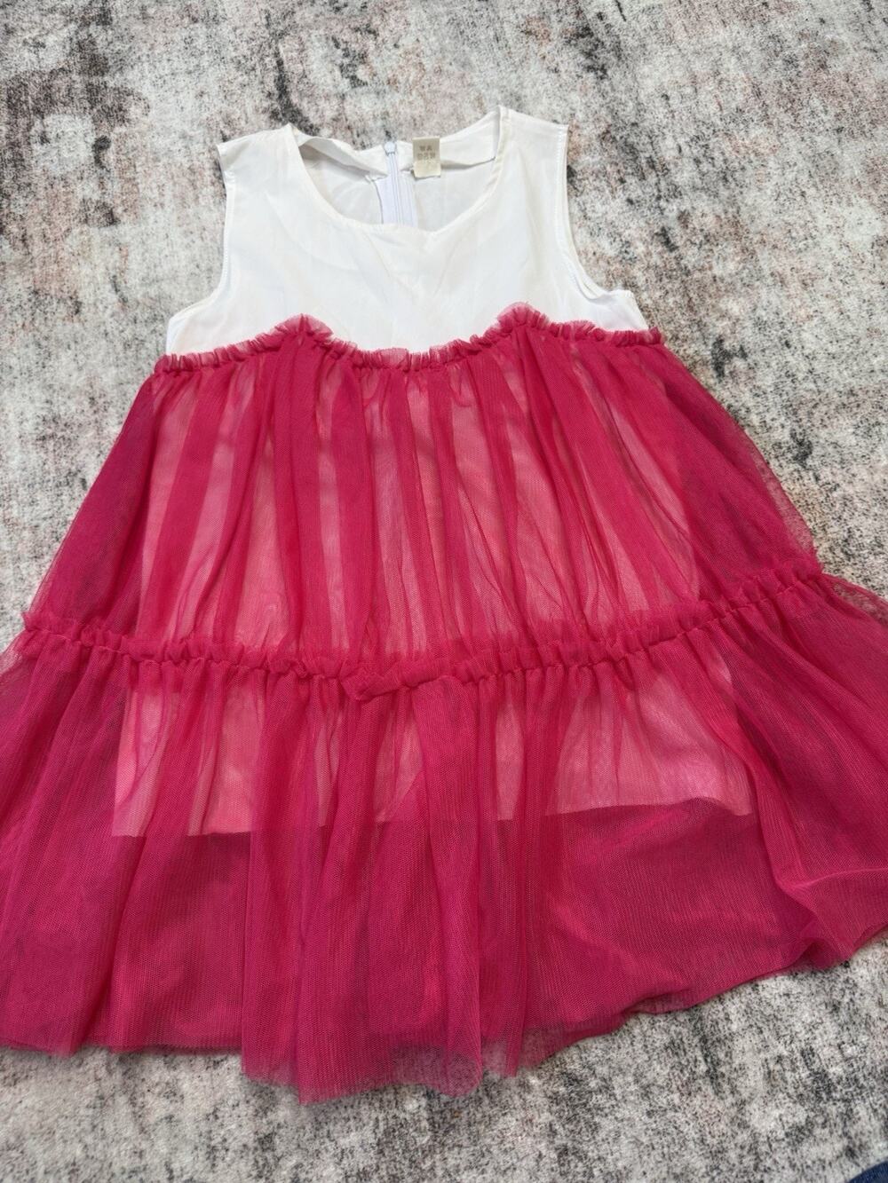 Girls Tutu Dress Sleeveless Princess Party Dress Sz 8-10 Wedding Guest Birthday